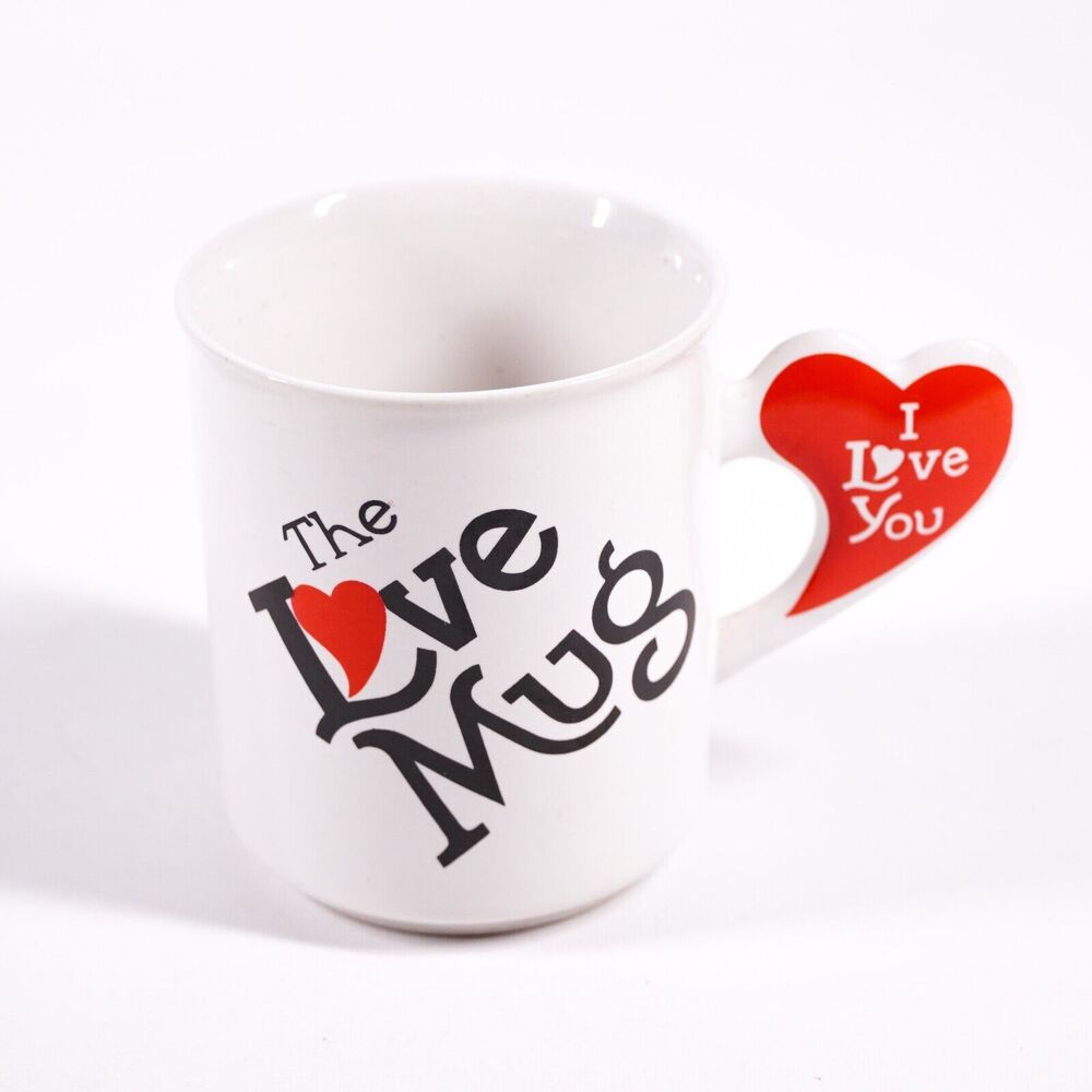 The Love Mug I Heart You Valentines Ceramic Coffee Mug Tea Cup Drinkware Vintage